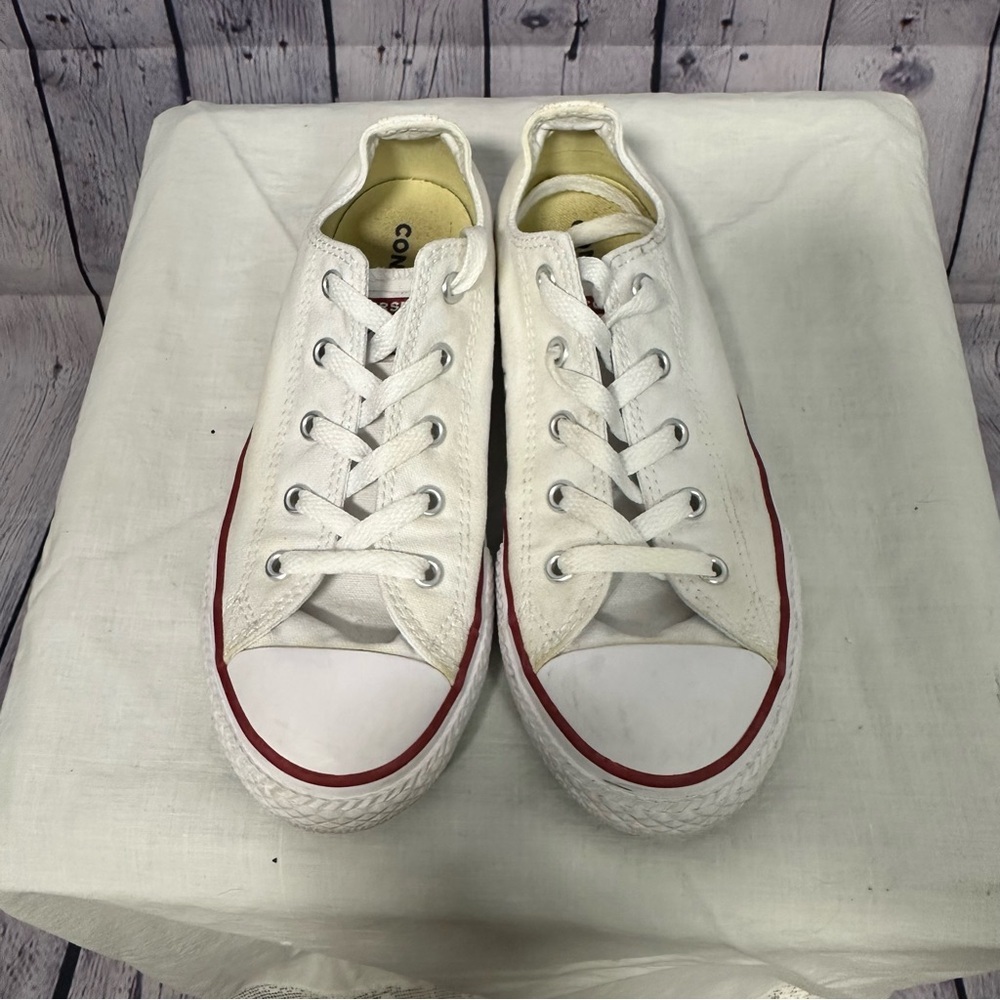 Classic White Kids Canvas Sneakers - Picture 2 of 5